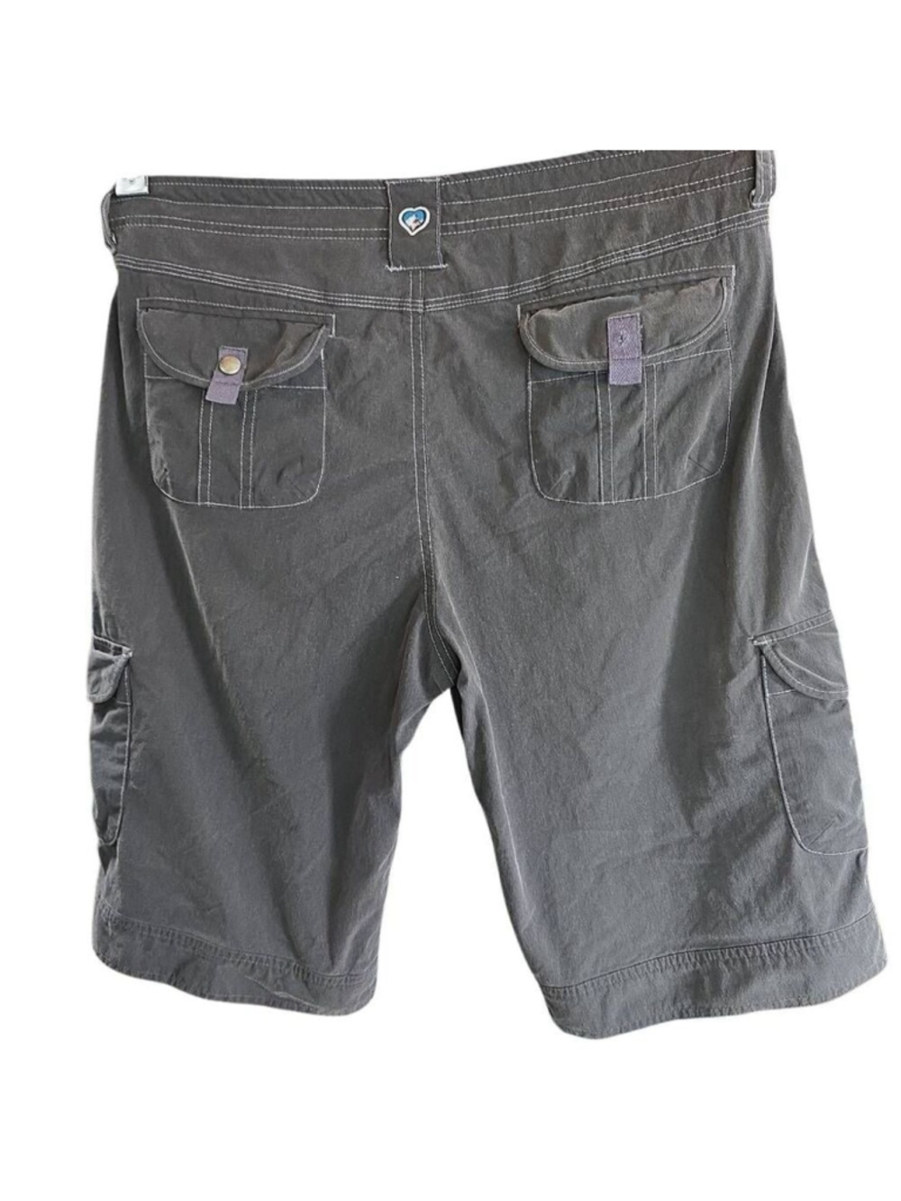 Kuhl Charcoal Grey Cargo Shorts Size 12 Snap Zipper Front - Picture 3 of 7